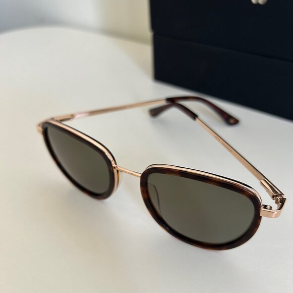 NWOT Christopher Cloos Gouverneur Sunglasses Espresso CR39 Polarized 49mm - Picture 7 of 9